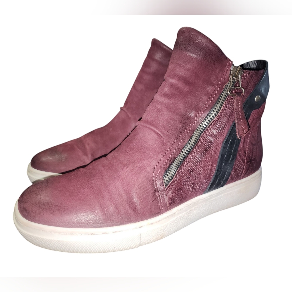 Miz Mooz Lulu Eggplant High Top Sneakers, Women's 38 (7.5-8)